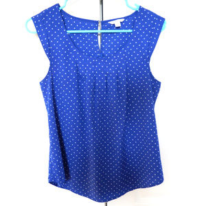 Candie's Polka Dot Blue Sleeveless Top